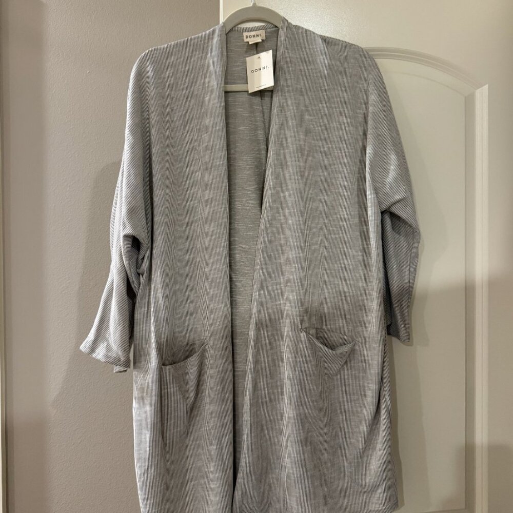 Donni Long Gray Cardigan